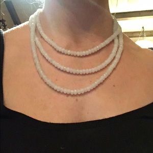 White long necklace-fun to style